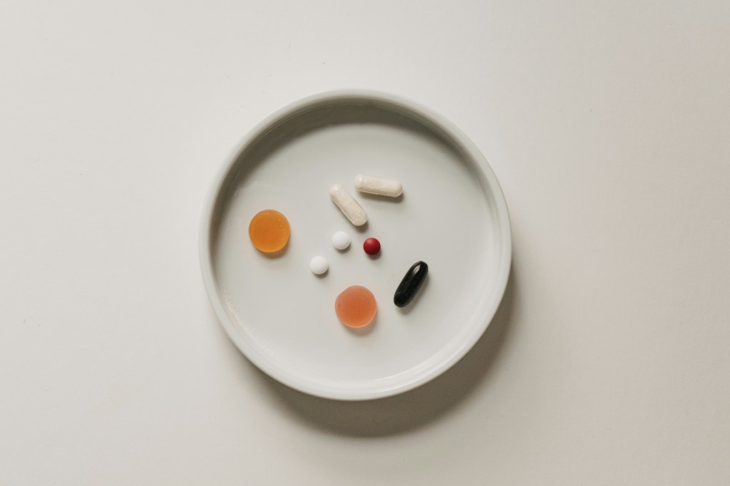 image of supplements on a dish